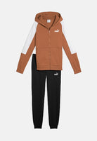 PUMA Tuta Essentials Block marrone e nera per bambino e bambina 689724 67 PUMA 