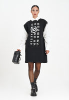 MAISON MARGIELA Abito corto nero per donna e ragazze con maxi logo M60850MM02X M6900 MAISON MARGIELA 