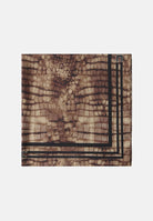 ELISABETTA FRANCHI Foulard quadrato cacao da donna realizzato in twill di seta FO24L61E2 644 ELISABETTA FRANCHI 