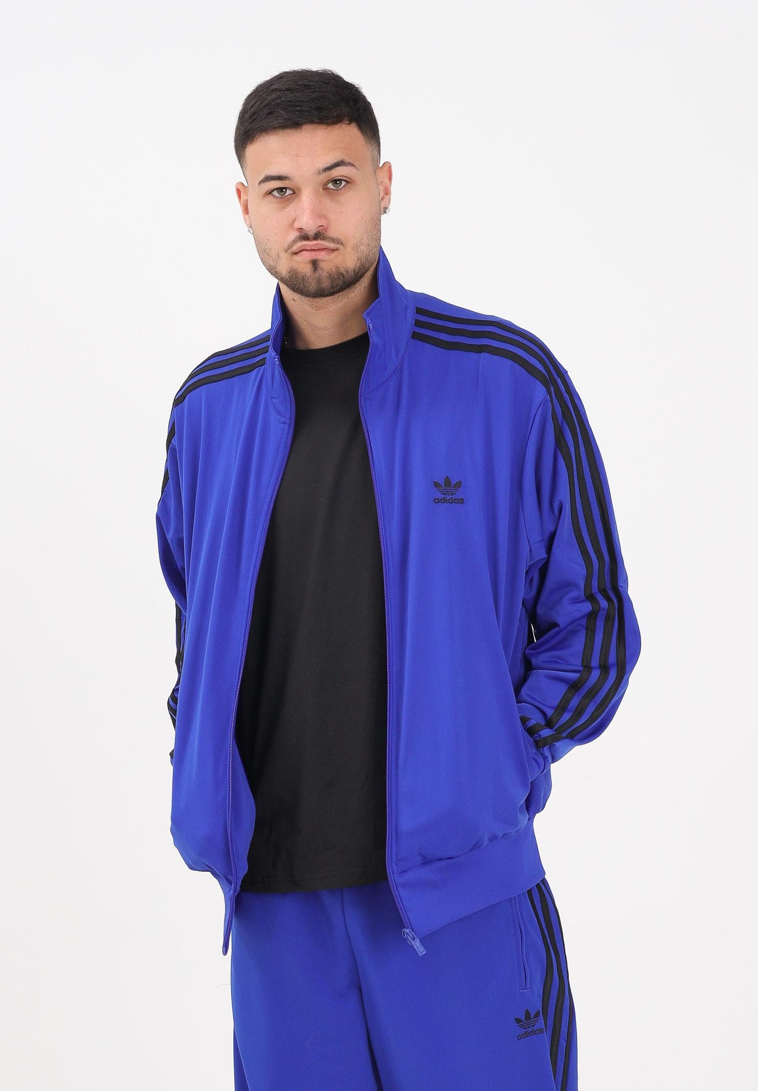 ADIDAS ORIGINALS Felpa con zip adicolor Classics Firebird blu da uomo JY1346  ADIDAS ORIGINALS 