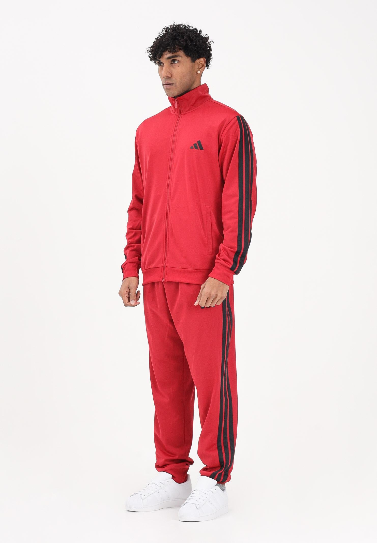 ADIDAS PERFORMANCE Tuta 3 Stripes Trefoil rossa da uomo KC1357 . ADIDAS PERFORMANCE 