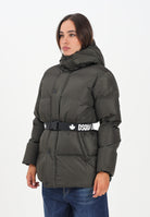 DSQUARED2 Piumino verde oliva per donna e bambina con cintura logata DQ2439D00BN DQ518 DSQUARED2 