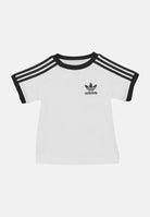 ADIDAS ORIGINALS T-shirt a manica corta 3 Stripes bianca e nera da neonato JE0519 . ADIDAS ORIGINALS 