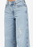 CALVIN KLEIN JEANS Jeans a gamba larga in denim chiaro da donna LV047C789G0LC  CALVIN KLEIN JEANS 
