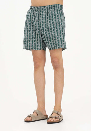 LACOSTE Shorts mare verde da uomo con stampa monogramma MH9086 D1R LACOSTE 