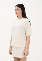 PALM ANGELS T-shirt a manica corta panna per donna, ragazzi e bambini con logo PGAA001S26JER001 002 PALM ANGELS 