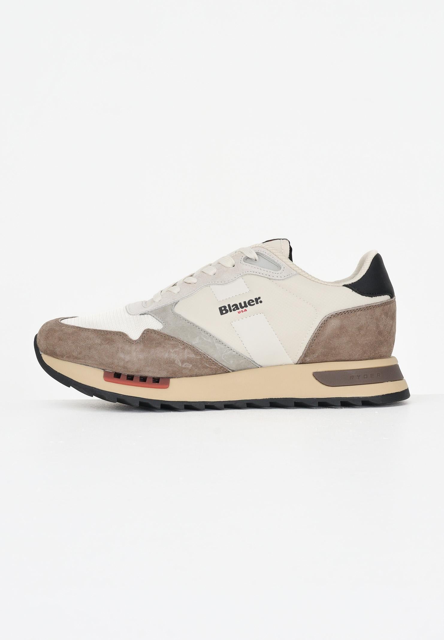 BLAUER Sneakers beige da uomo con logo F5RYDER01NYN TAUBLK BLAUER 