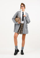 PINKO Cardigan lungo grigio da donna con logo 105451A2Q9 II2 PINKO 