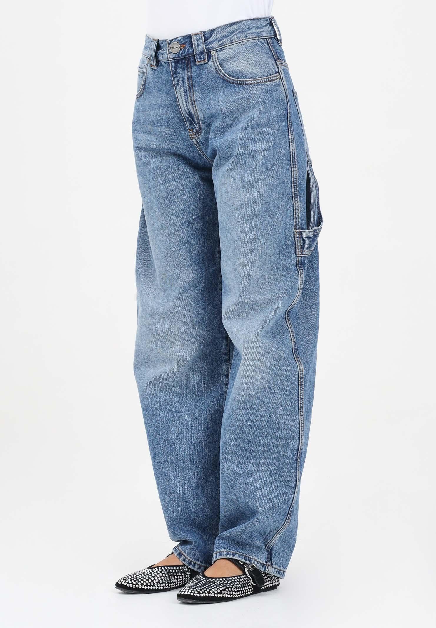 PINKO Jeans in denim chiaro da donna con logo 105542A2RP PJD PINKO 