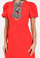 ODI ODI Abito corto Alagna rosso da donna con fiocchi ALAGNA110W5 Z4 ODI ODI 