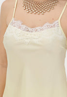 VICOLO Sottogiacca giallo da donna con pizzo e spacco TAB1703 GI VICOLO 
