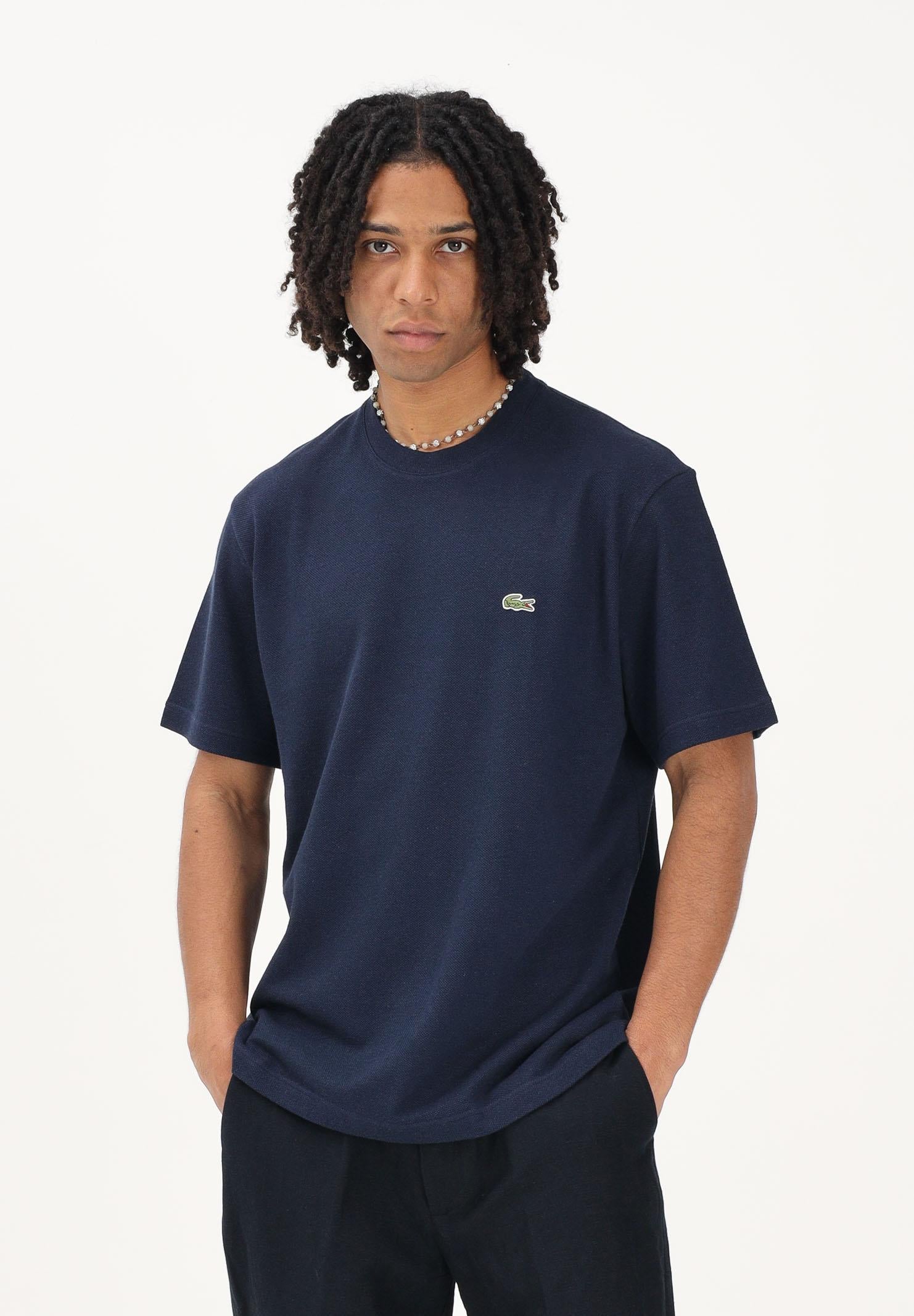 LACOSTE T-shirt a manica corta blu da uomo con logo TH0629 166 LACOSTE 