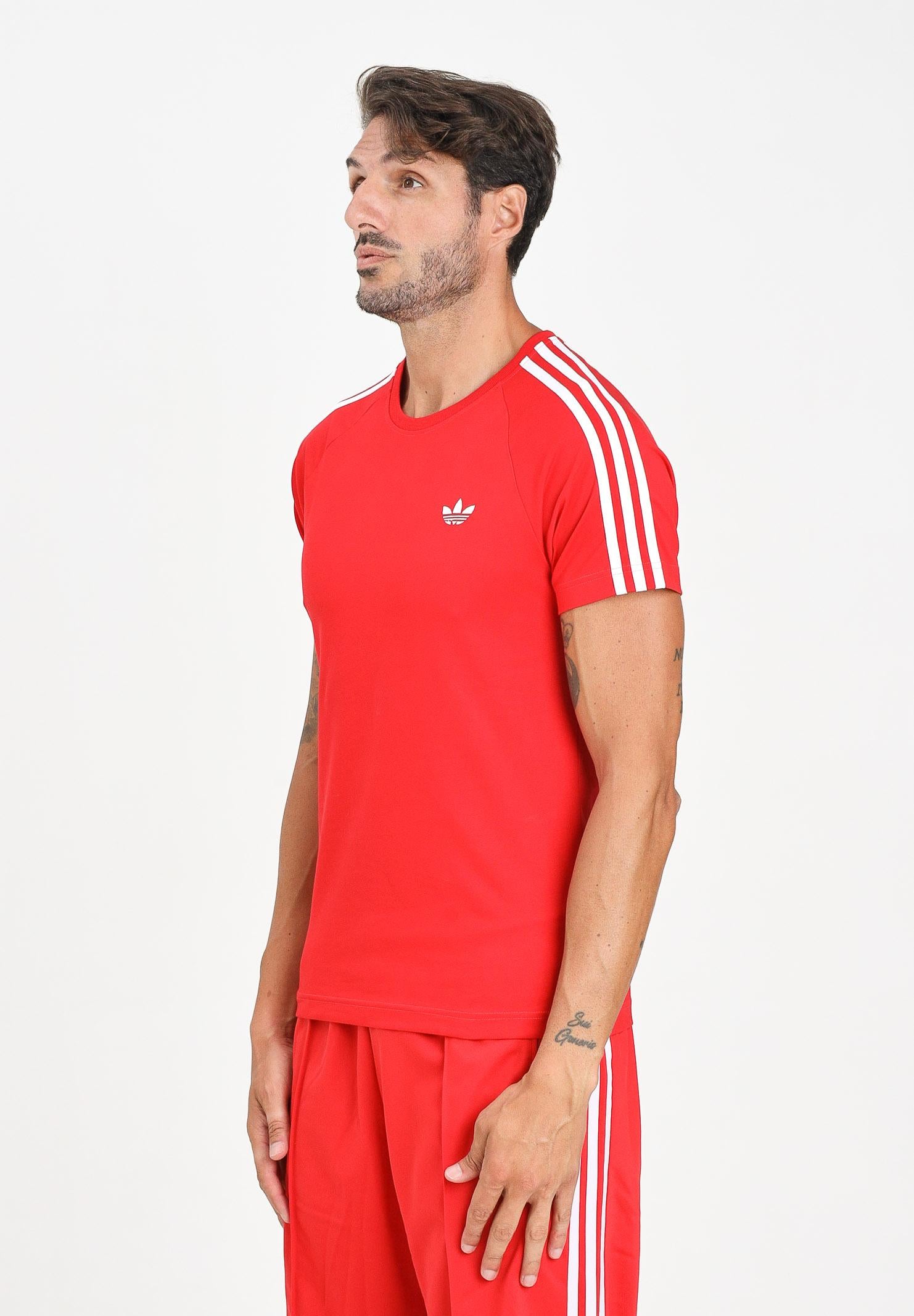 ADIDAS ORIGINALS T-shirt a manica corta Adicolor Trefoil rossa da uomo JX1545 . ADIDAS ORIGINALS 