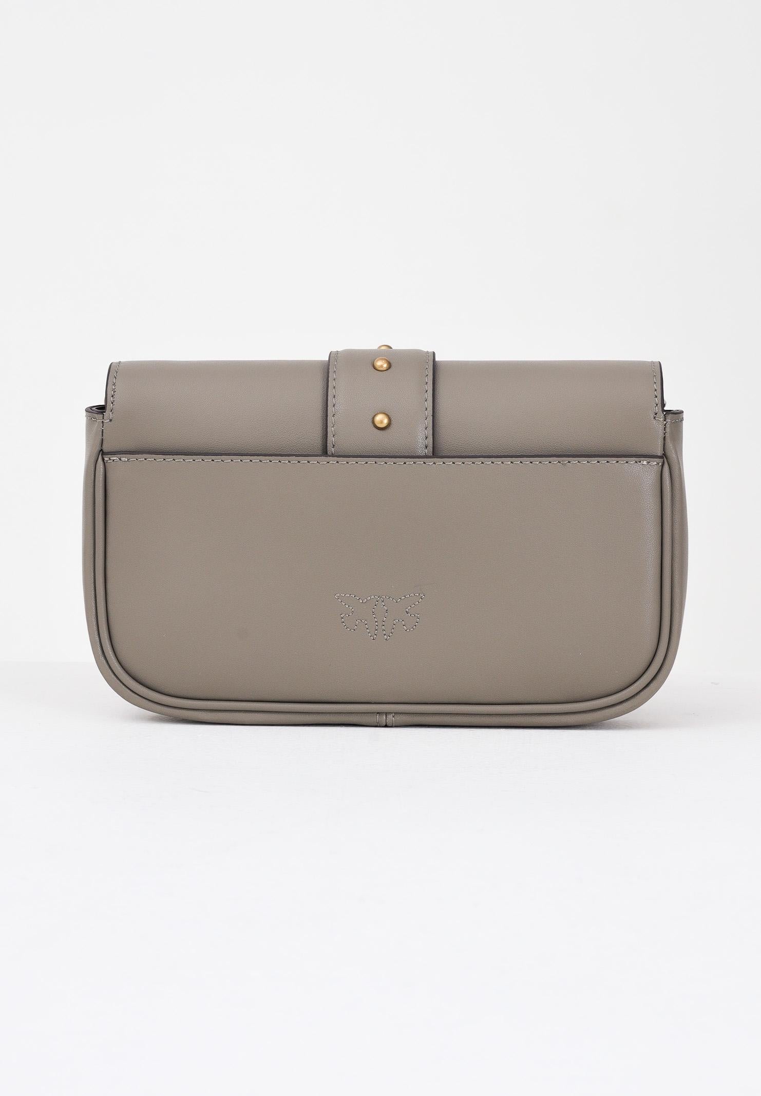 PINKO Borsa a tracolla Love Bag One da donna in morbida pelle mano seta noce 100061A0F1 I68Q PINKO 