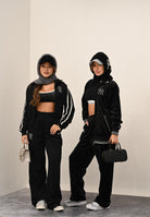 NEW ERA Felpa con zip New York Yankees MLB Velour nera per uomo e donna 60684343 . NEW ERA 