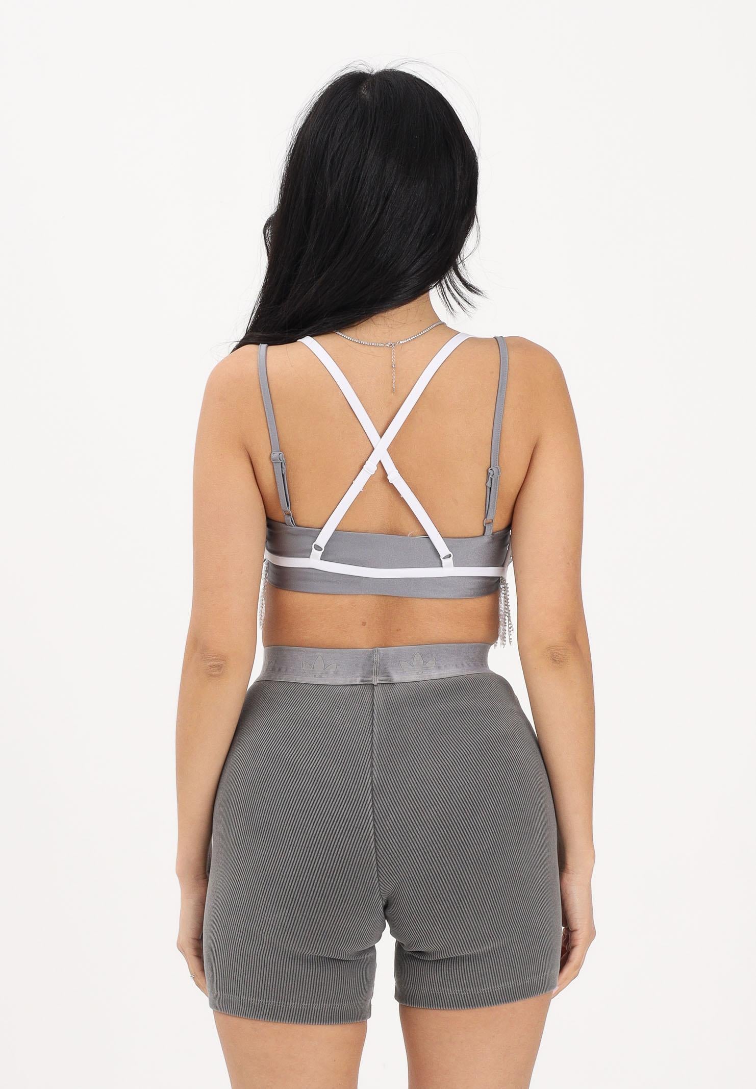 ADIDAS ORIGINALS Top SUNSET RHYTHMS grigio e bianco da donna HZ1005 . ADIDAS ORIGINALS 