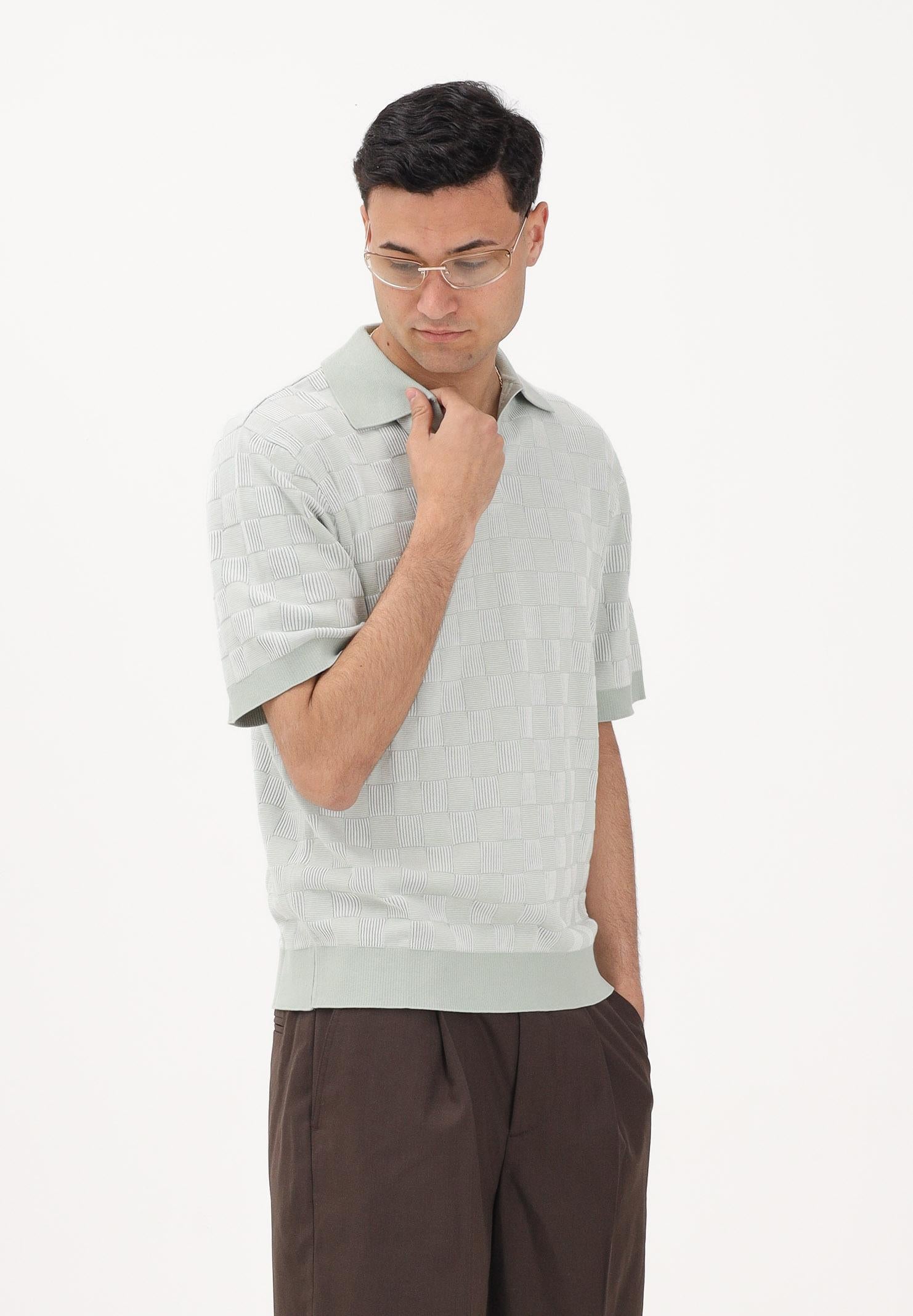 SELECTED HOMME Polo a manica corta in maglia verde acqua da uomo 16100069 AQGR SELECTED HOMME 