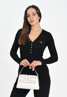 ELISABETTA FRANCHI Maglia nera da donna con taschino<BR/> MK12B56E2 110 ELISABETTA FRANCHI 