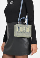DIESEL Borsa DSL 3D in denim solarizzato da donna con logo istituzionale J02529P5499 H8457 DIESEL 