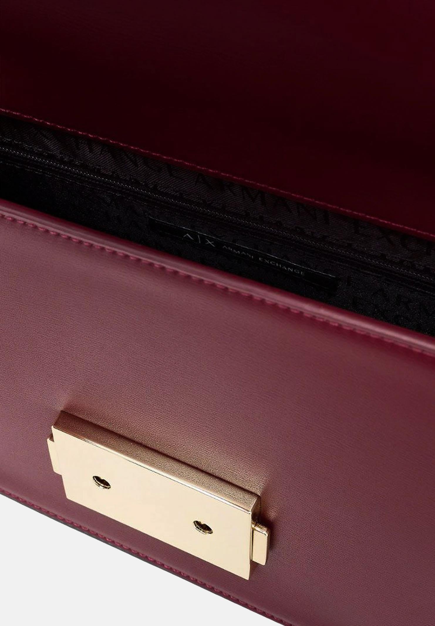 ARMANI EXCHANGE Borsa a tracolla bordeaux da donna con logo XW000070AF12039 UA343 ARMANI EXCHANGE 