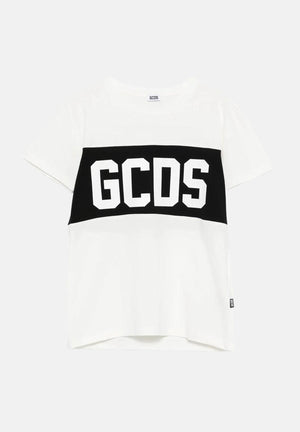 GCDS T-shirt a manica corta bianca per bambino e bambina con stampa logo GCDS B2KU2329JF1 15 GCDS 