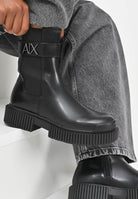 ARMANI EXCHANGE Stivali bassi neri da donna con logo A|X XW001634AF17474 UC001 ARMANI EXCHANGE 