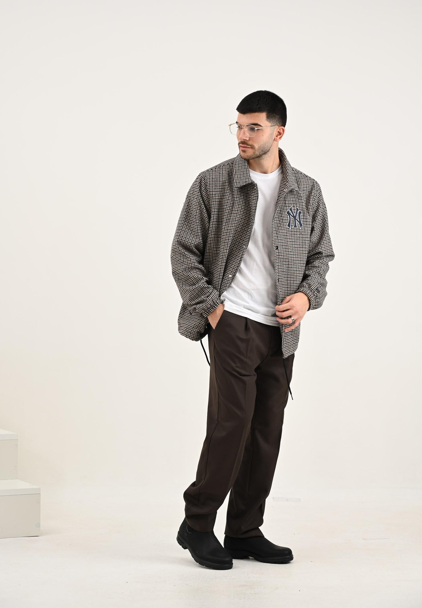 NEW ERA Giacca a quadri  MLB dei New York Yankees nei toni del marrone per uomo e donna 60758728  NEW ERA 