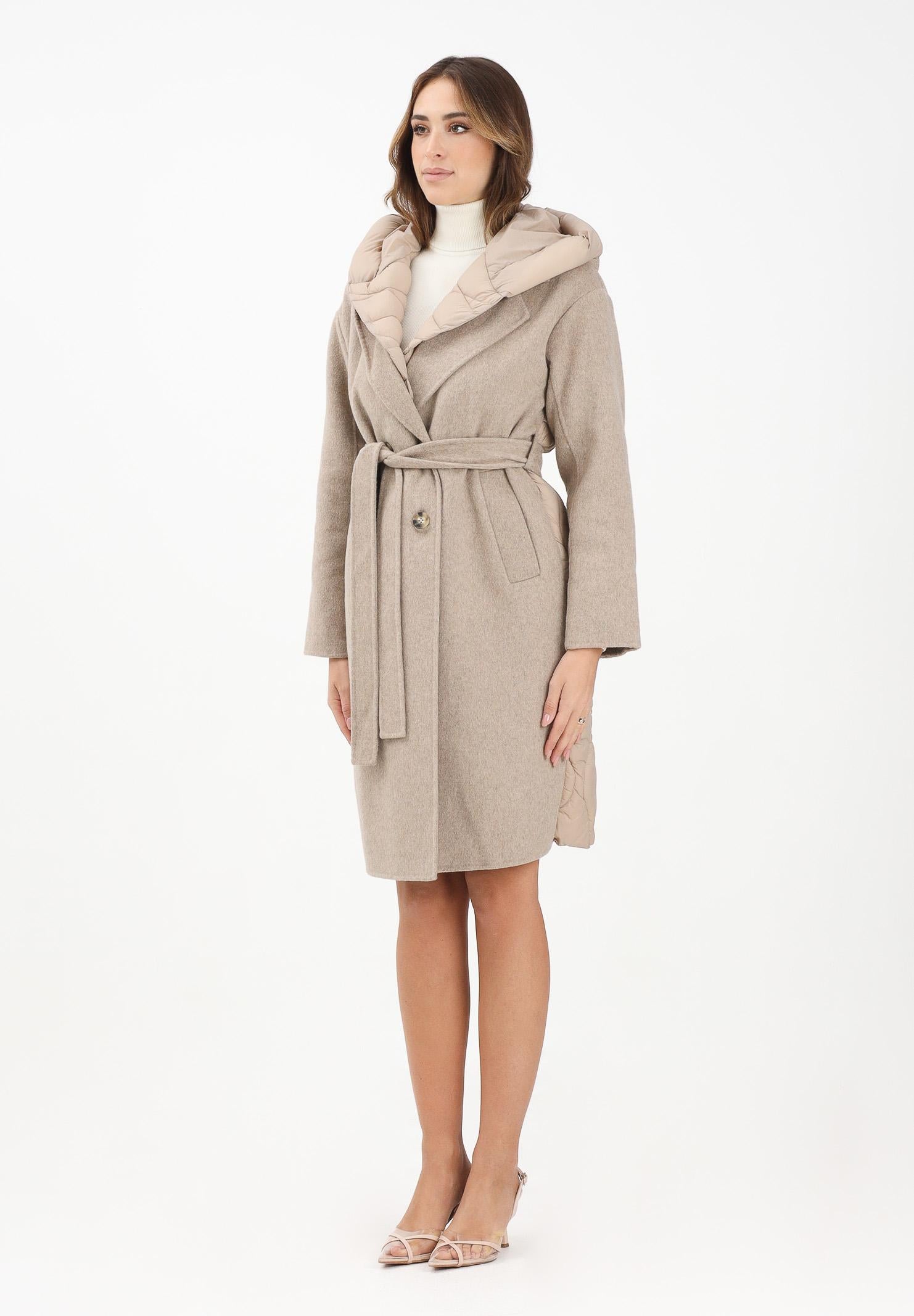 VICOLO Cappotto beige da donna con dettagli trapuntati TF0028 BE VICOLO 
