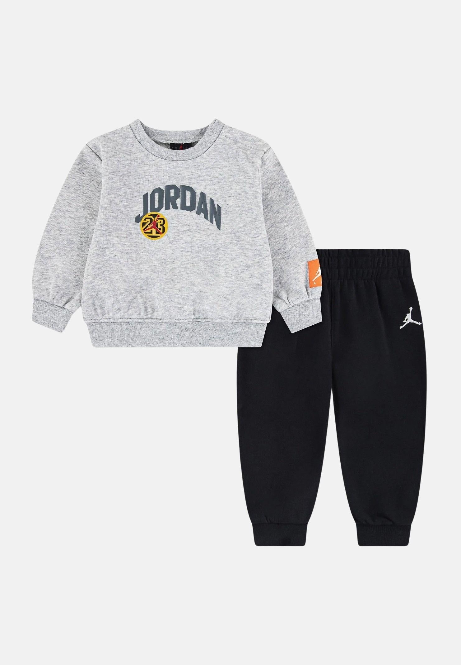 JORDAN Tuta Boys MJ Dynasty grigia e nera da neonato 65F571 023 JORDAN 