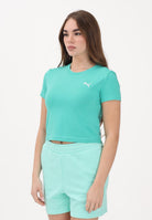 PUMA T-shirt a manica corta WARDROBE ESS verde acqua da donna 629745 40 PUMA 