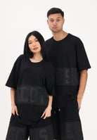 GCDS T-shirt a manica corta nera per uomo e donna con logo Z0MLQC109J101 999B GCDS 