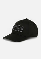 N21 Cappello con visiera nero per uomo e donna con logo N°21 ricamato N2108RN0041 0N900 N21 