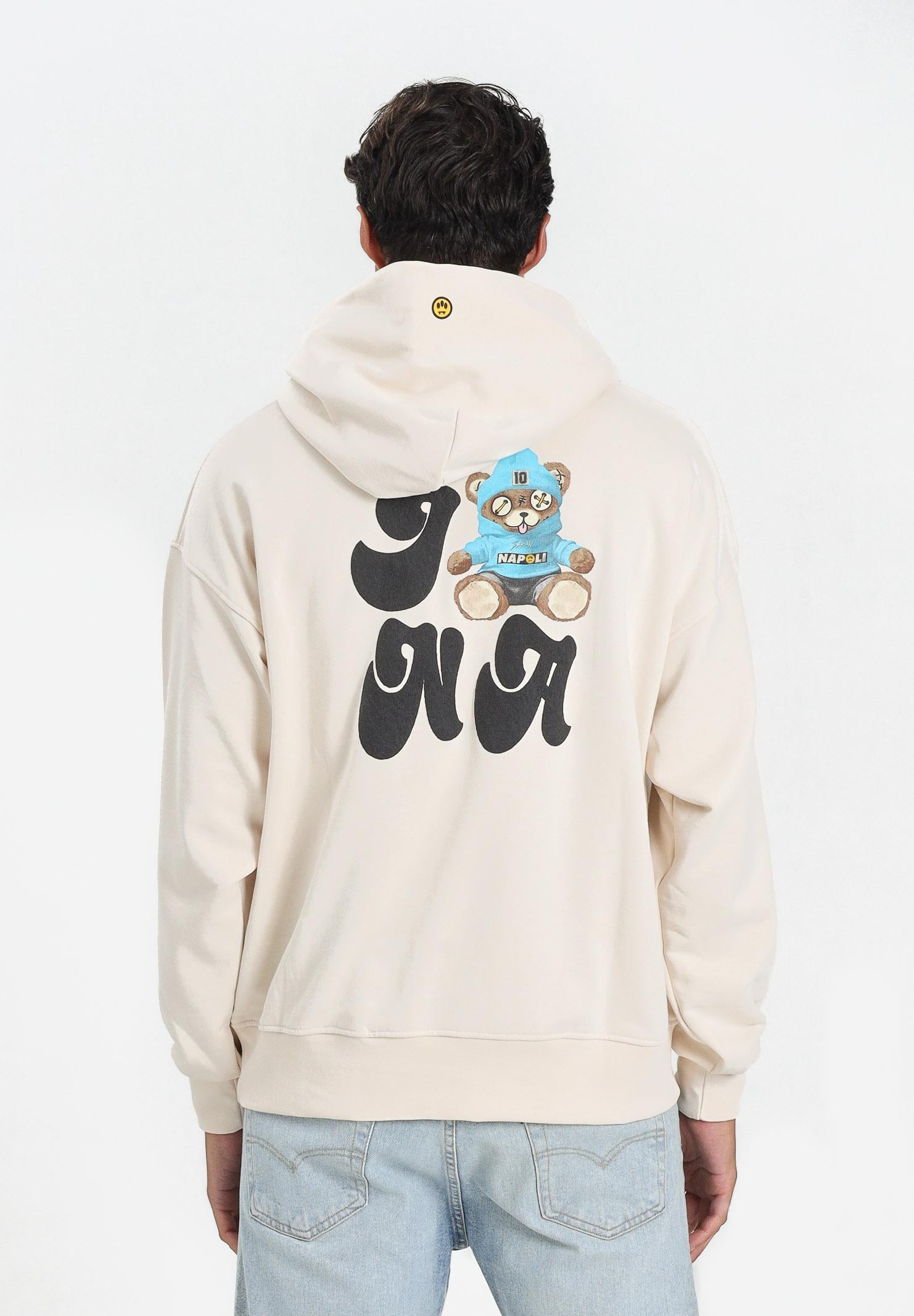 BARROW Cream-colored hoodie for men and women dedicated to