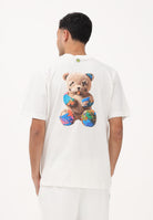 BARROW T-shirt a manica corta bianca per uomo e donna con maxi stampa teddy S6BWUATH076 412 BARROW 