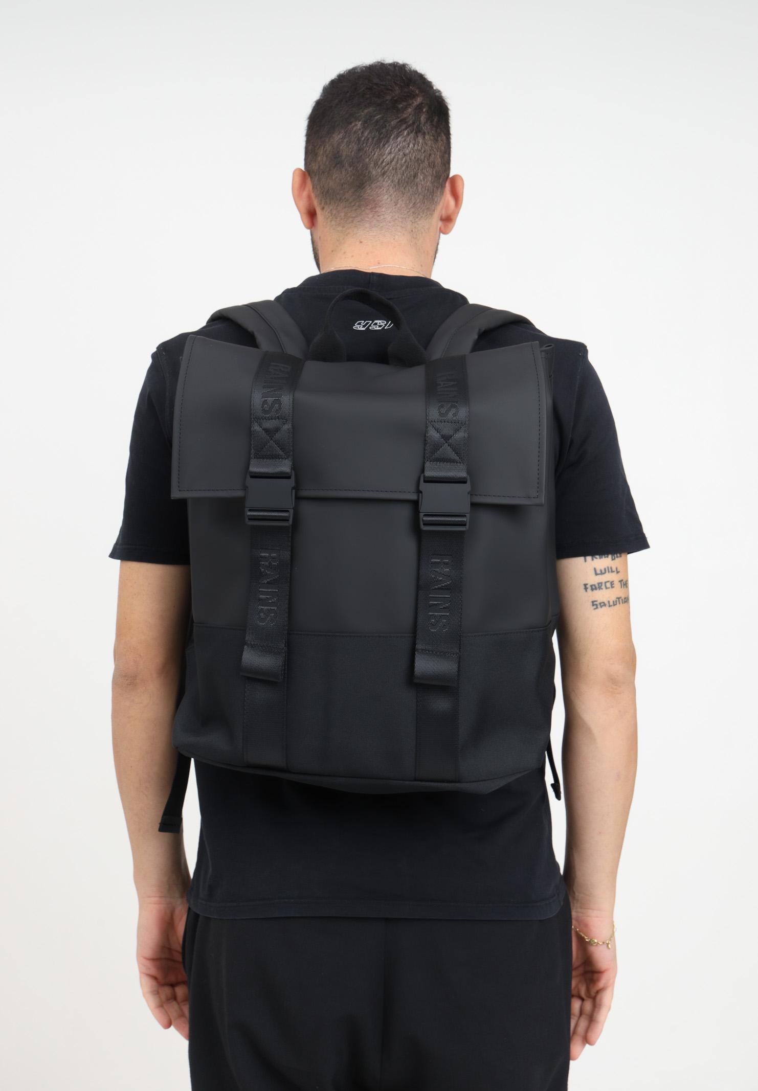 RAINS Zaino Trail MSN nero per uomo e donna RA14310 BLA RAINS 