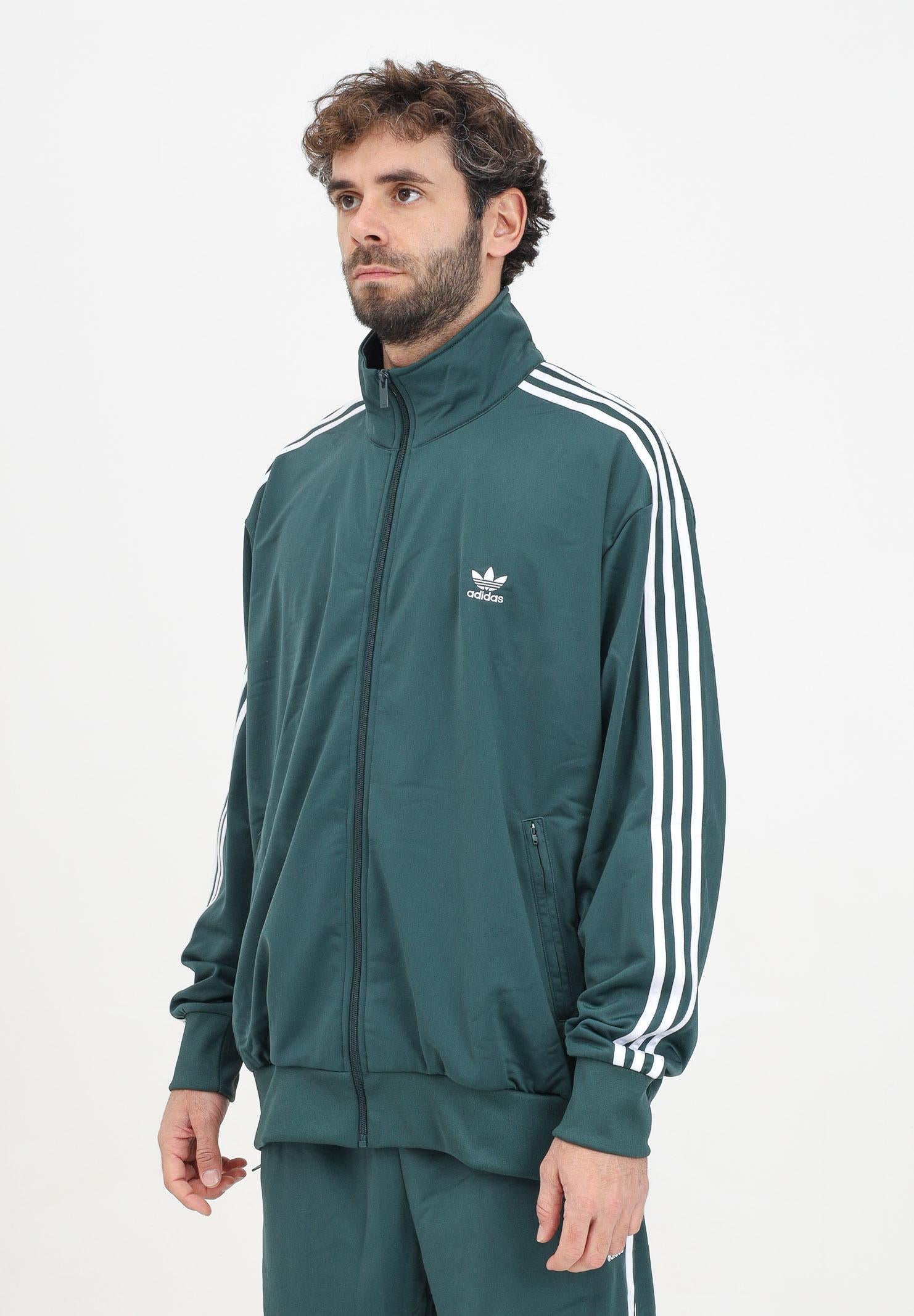 ADIDAS ORIGINALS Felpa con zip adicolor Classics Firebird verde da uomo IY9892  ADIDAS ORIGINALS 