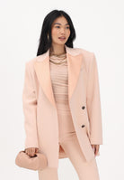 ELISABETTA FRANCHI Giacca doppiopetto nude da donna in crêpe leggero e raso GI24163E2 EA1 ELISABETTA FRANCHI 