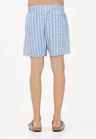 LACOSTE Shorts mare azzurro da uomo con stampa monogramma MH9086 3IJ LACOSTE 