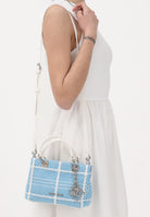 MARC ELLIS Borsa a mano Krissy S Luxe bianca e azzurra da donna KRISSY-S-LUXE ANBL MARC ELLIS 