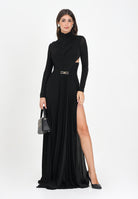 ELISABETTA FRANCHI Abito lungo nero da donna in jersey lurex ABR1256E2 110 ELISABETTA FRANCHI 