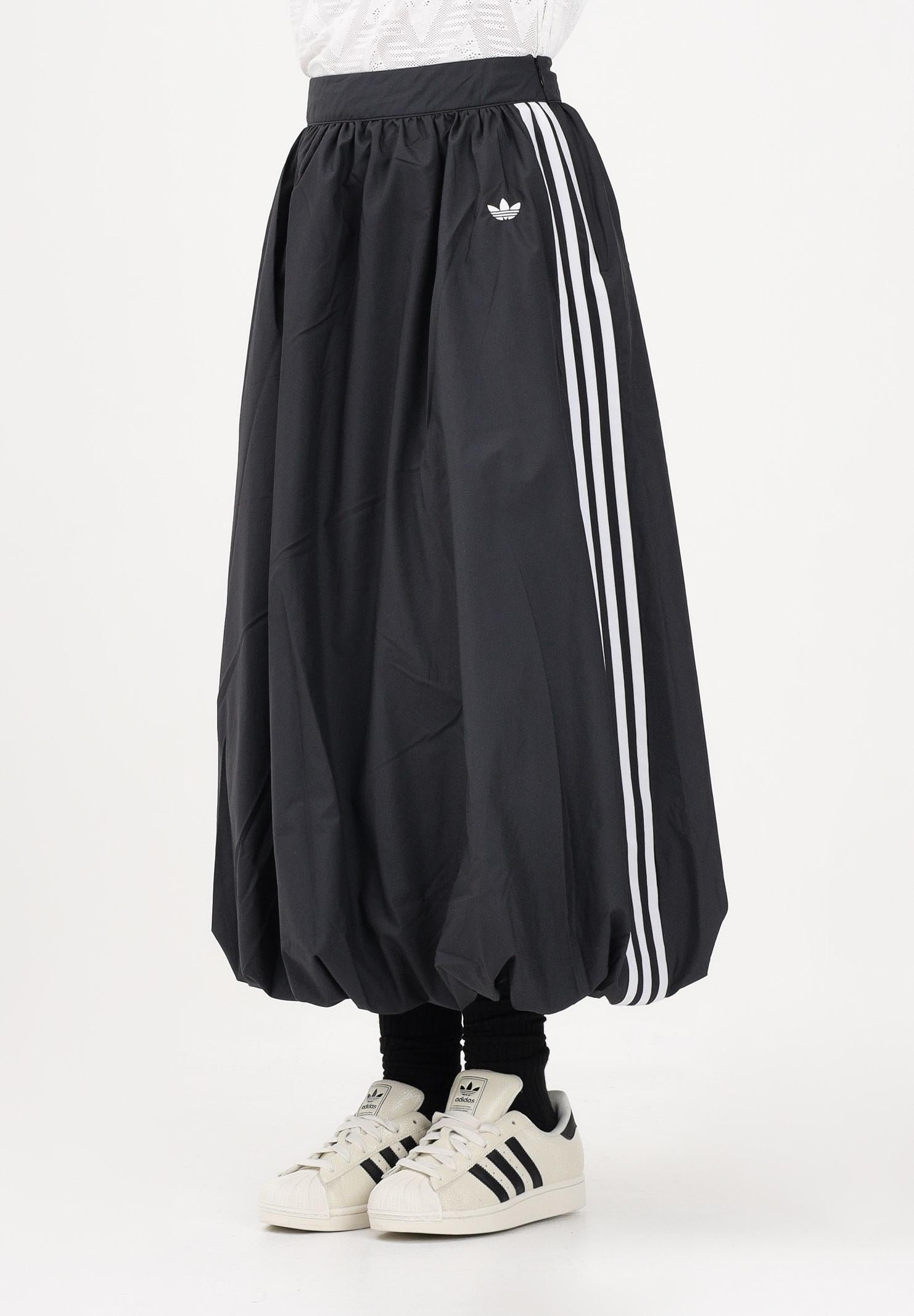 ADIDAS ORIGINALS Gonna midi Balloon nera da donna KC8088 . ADIDAS ORIGINALS 