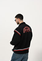 GCDS Bomber nero per uomo e donna con logo sul retro B2EM0901MA0 99 GCDS 