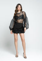 SANTAS Gonna corta CHANTILLY nera da donna PV2502 NERO SANTAS 