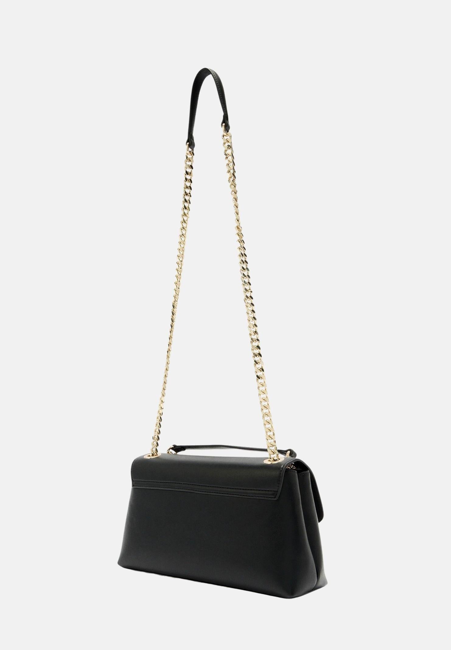 JUST CAVALLI Borsa a tracolla nera da donna con charm logo 80RA4BE2ZSD85 899 JUST CAVALLI 