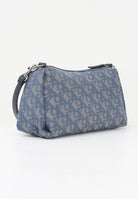 CALVIN KLEIN Borsa a spalla blu indaco da donna in tessuto jacquard con stampa monogram LV04K3142G ZYX CALVIN KLEIN 