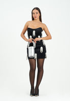 ODI ODI Abito corto Asciano in velluto nero da donna ASCIANO110W5 D6 ODI ODI 