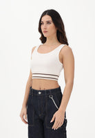 ARMANI EXCHANGE Top panna da donna con ricamo logo XW001750AF10804 U1003 ARMANI EXCHANGE 