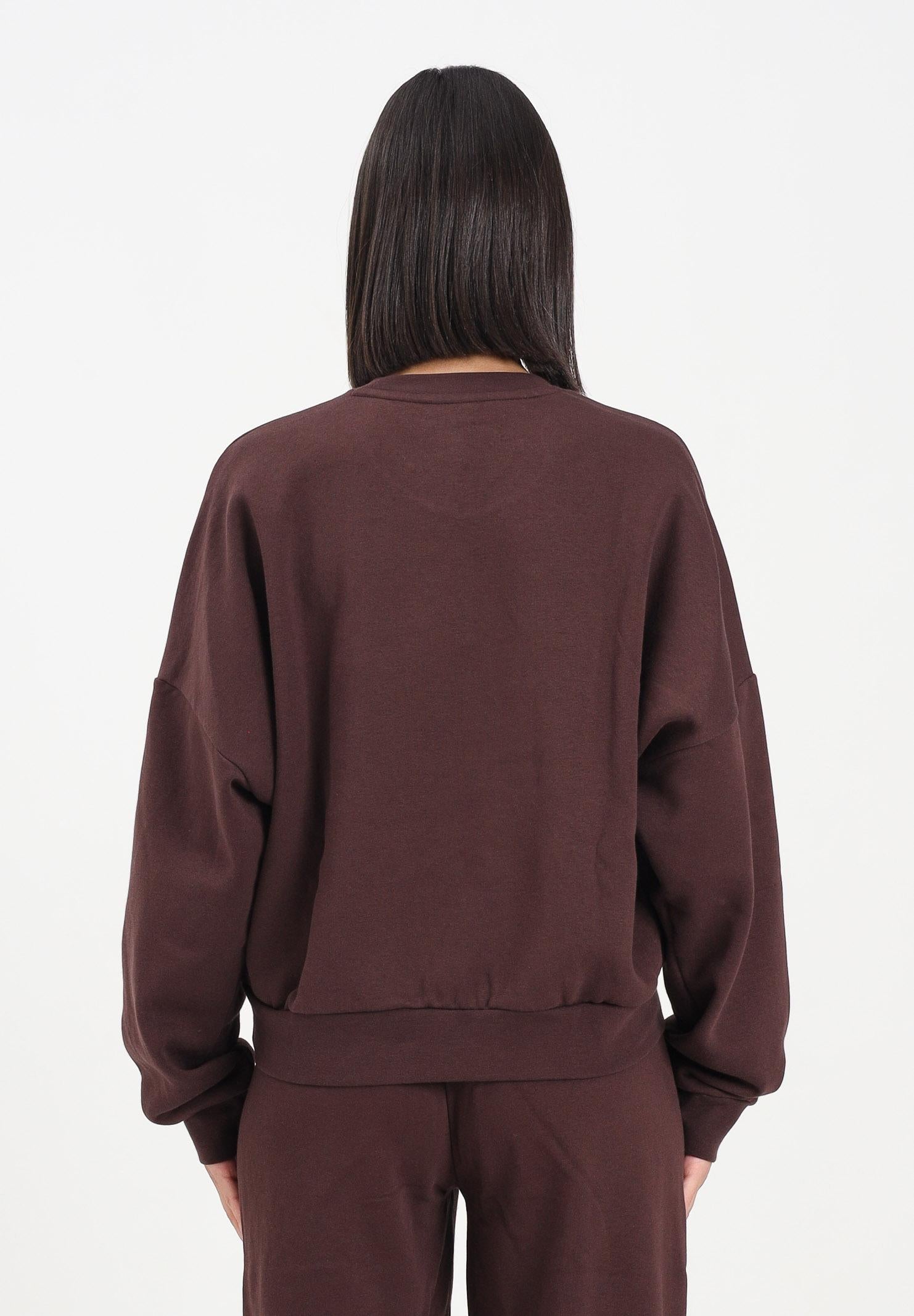 ADIDAS PERFORMANCE Felpa girocollo Essentials Small Logo Feelcozy marrone da donna JV7302  ADIDAS PERFORMANCE 