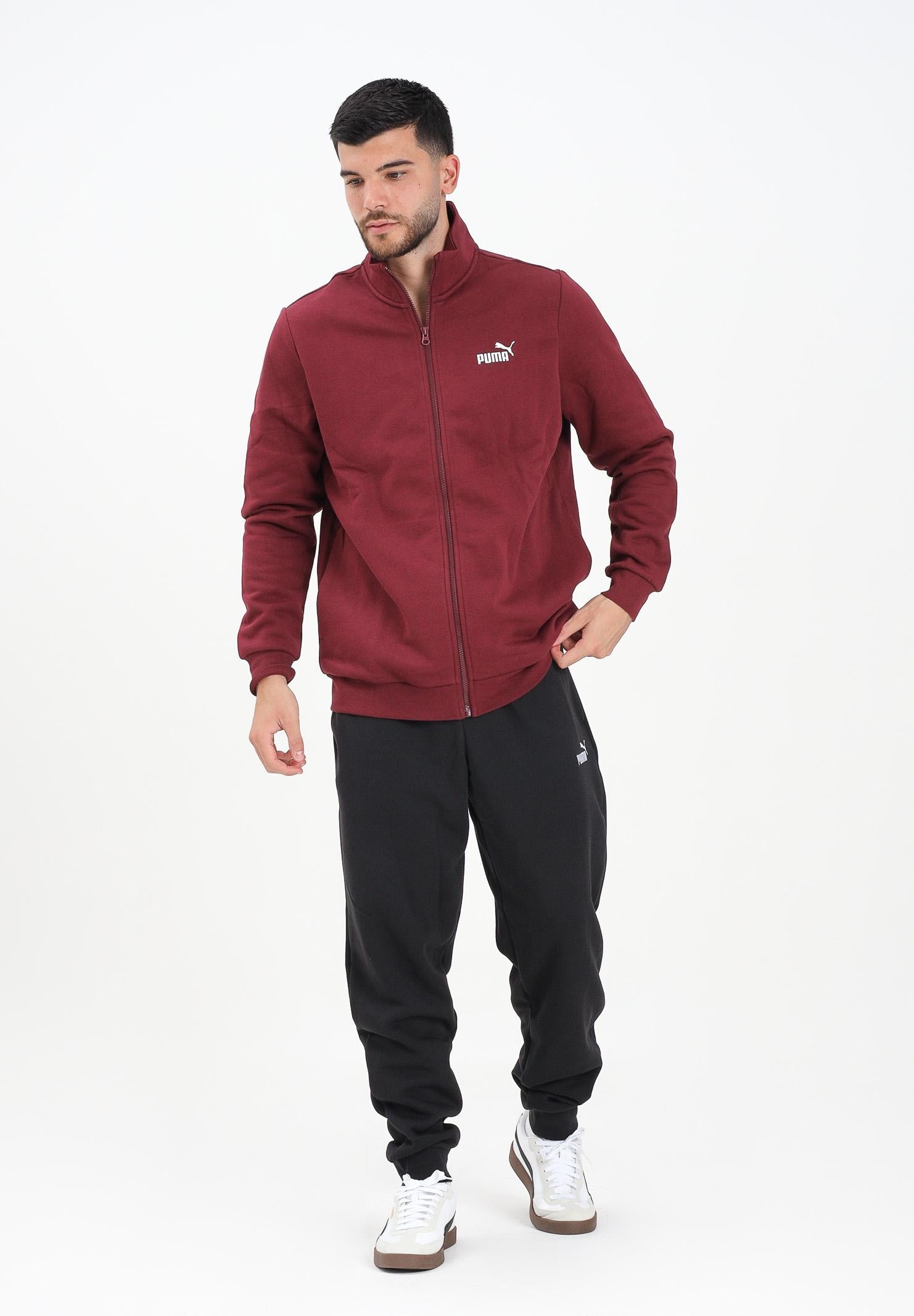 PUMA Tuta Essentials bordeaux e nera da uomo 688175 96 PUMA 