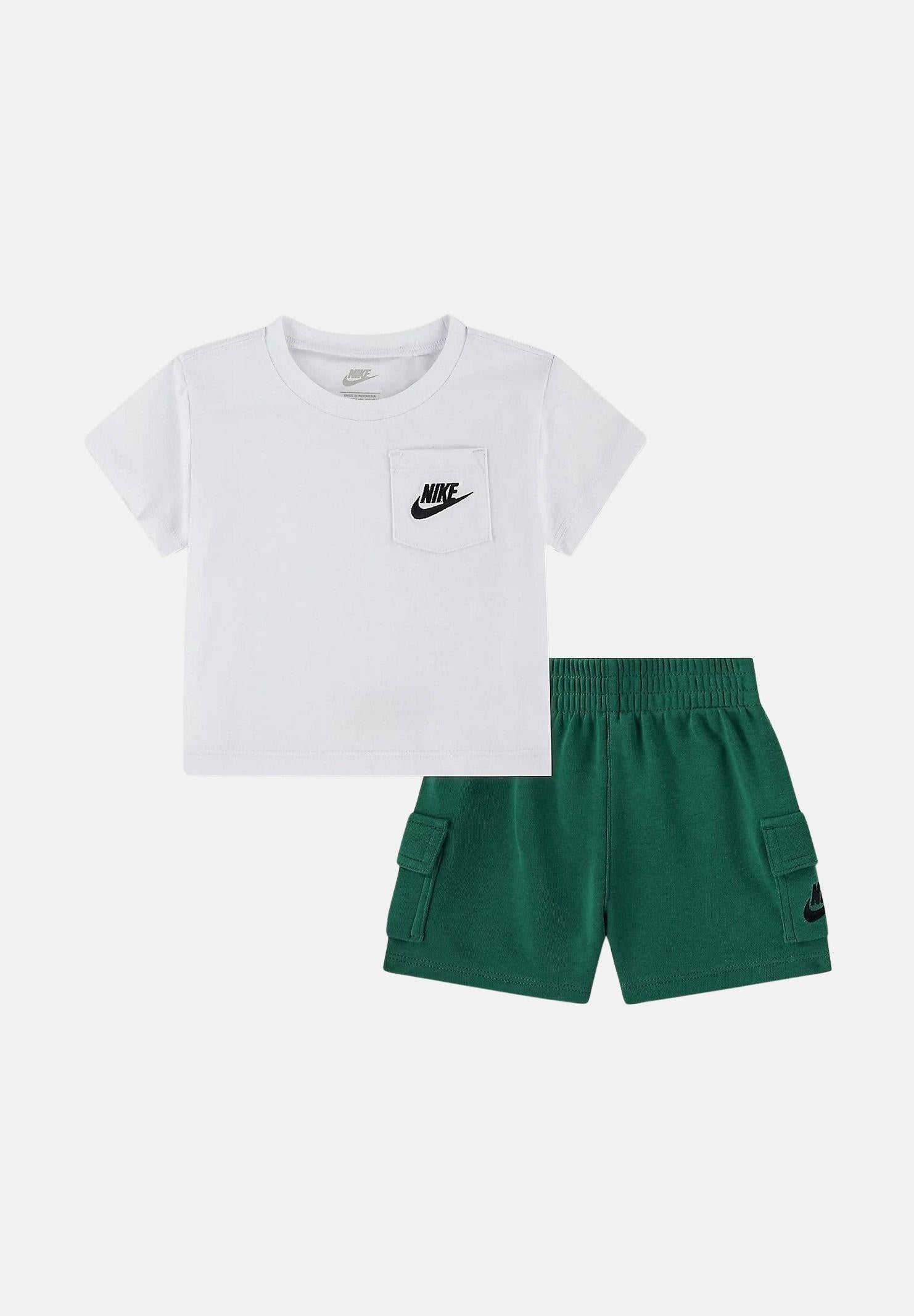 NIKE Completino bianco e verde da neonato 66N041 EJ1 NIKE 